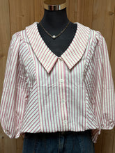 Striped Pink Top w/Collar