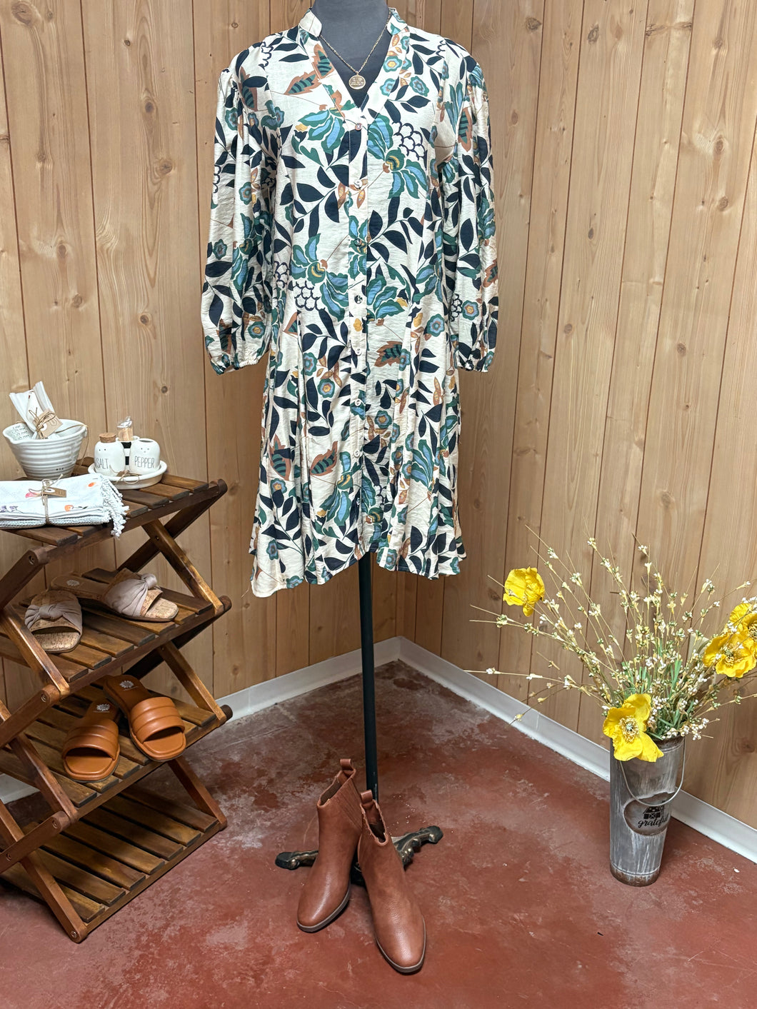 Navy Mix Dress