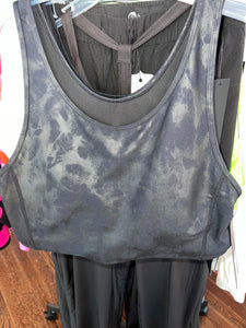 Curvaceous Navy/Black Foil Sports Bra