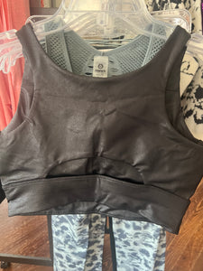 Black Butter Fabric Sports Bra