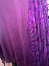 Eggplant Sequin Sleeve Blouse
