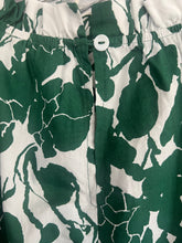 Ruffled Sleeve Green/White Top
