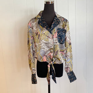 Printed Satin Shirt