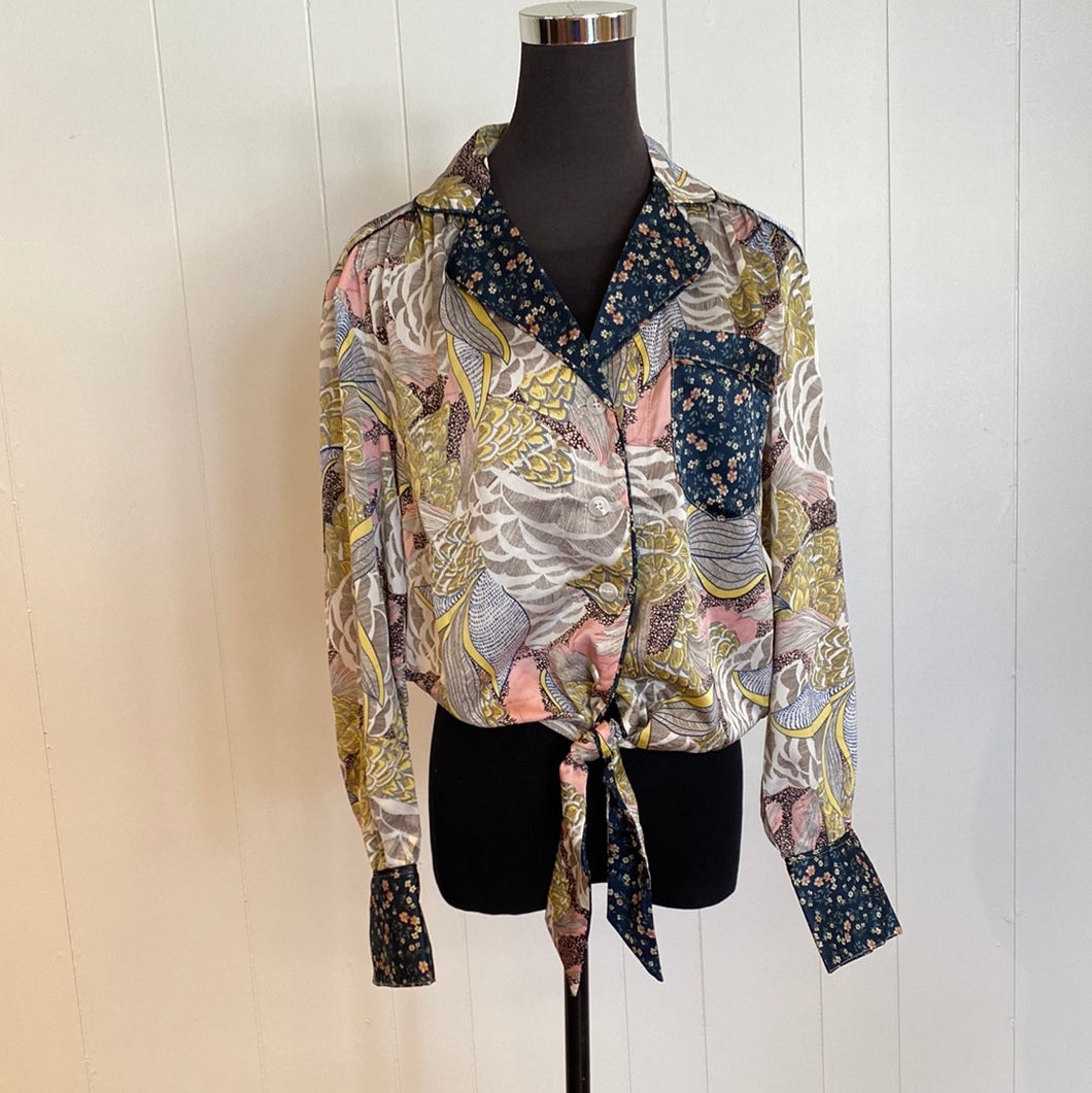 Printed Satin Shirt