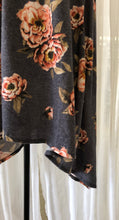 Cowl Neck Floral Poncho
