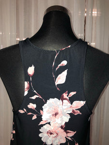 Pink Floral Razor Back Top