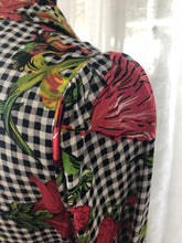 Gingham Floral Dress