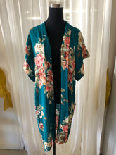 Teal Floral Kimono