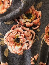 Cowl Neck Floral Poncho