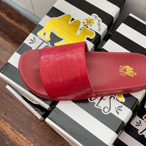 Red Slip-On Sandal