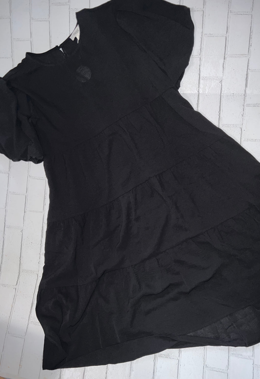 Black Ballon Sleeve Dress