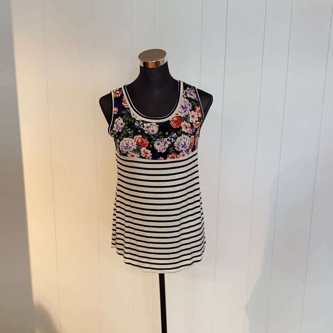 Stripe and Floral Top