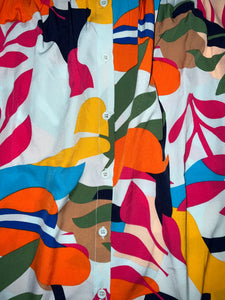 Short Sleeve Multicolor Print Top