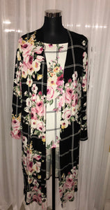 Floral & Stripe Cardigan