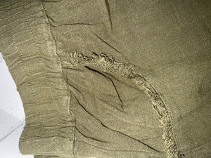 Lt Olive Linen Pants with Pocket