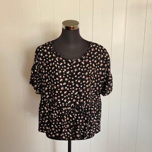 Black Floral Top
