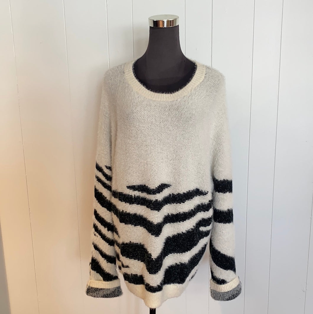 Zebra Sweater Cream