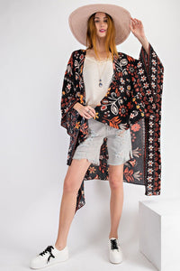 Black Scarf Kimono