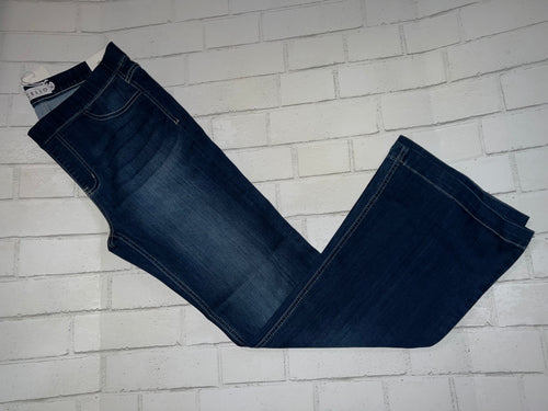Dark Denium Mid Rise Flare Jegging