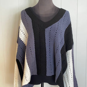 Black and Charcoal Sweater