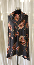 Cowl Neck Floral Poncho