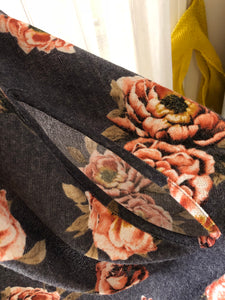 Cowl Neck Floral Poncho