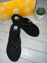 Yellowbox Black Skorpio Wedge Flip Flop