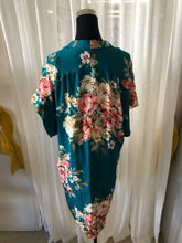 Teal Floral Kimono