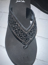 Yellowbox Black Skorpio Wedge Flip Flop