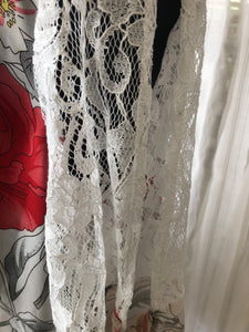 Chiffon Flower Top With Lace Details