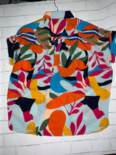 Short Sleeve Multicolor Print Top