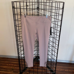 Mauve Lattice Strap Leggings
