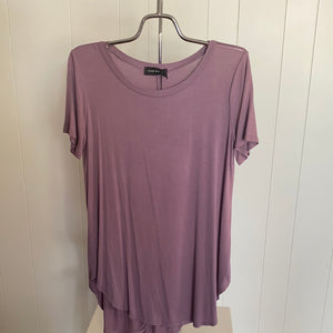 Lavender Short Sleeve Hi-Lo Top