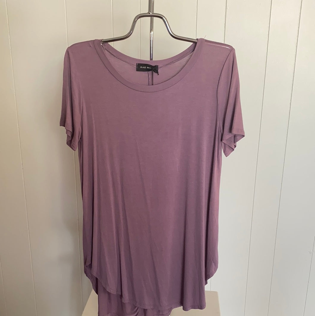 Lavender Short Sleeve Hi-Lo Top