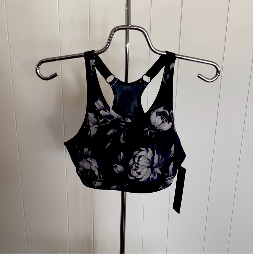 Midnight Roses Sports Bra