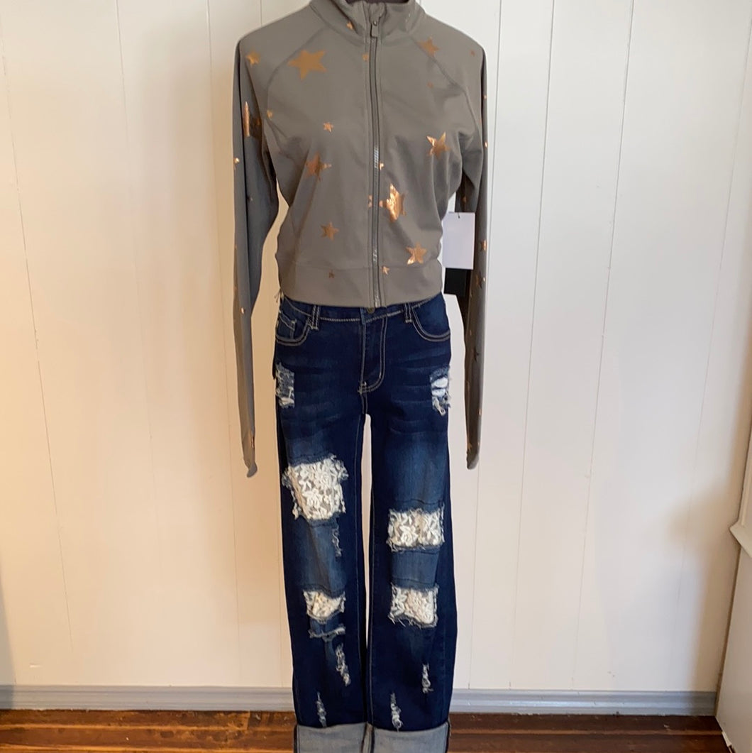 Boyfriend Lace Jeans