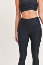 Black Foral Jacquard Leggings