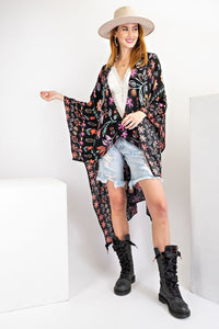 Black Scarf Kimono