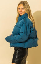 Peacock Blue Puffy Jacket