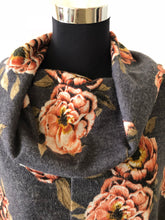 Cowl Neck Floral Poncho