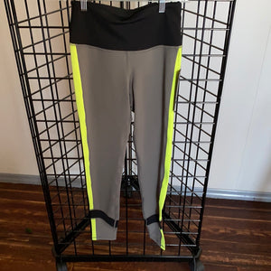 Grey/Neon Yellow Leggings