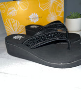 Yellowbox Black Skorpio Wedge Flip Flop