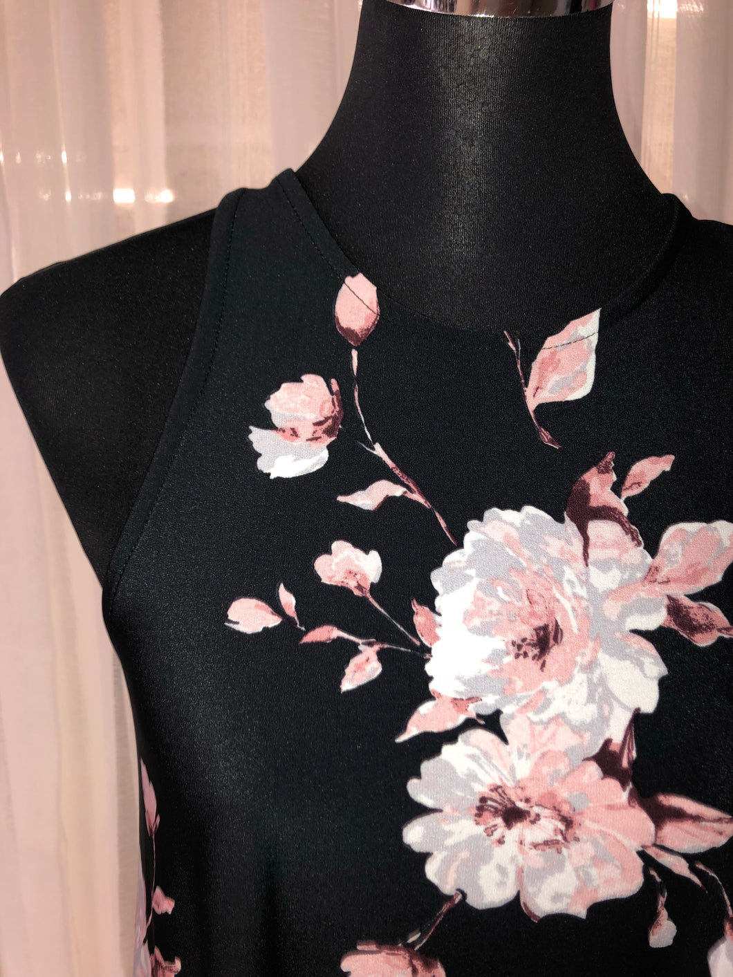 Pink Floral Razor Back Top